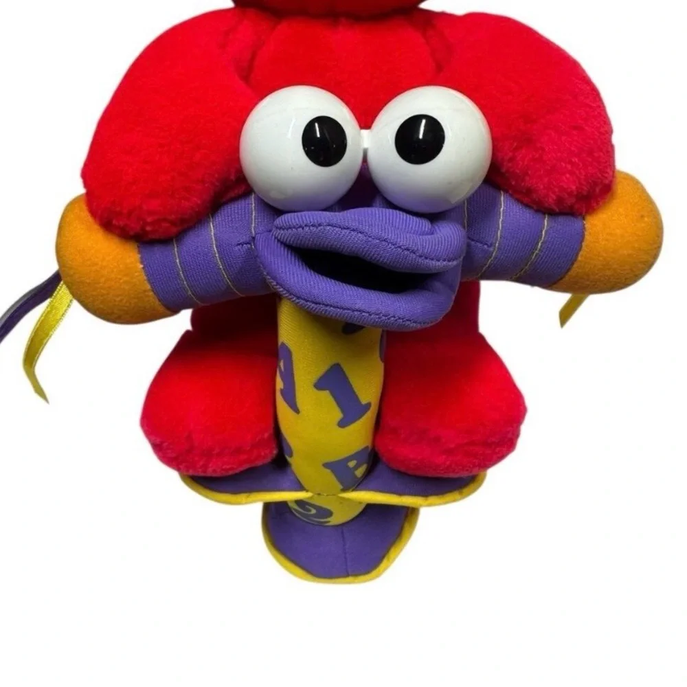Sesame Street Elmo Plush Stuffed Jump and Learn Sounds Fisher Price 2000 WORKS
